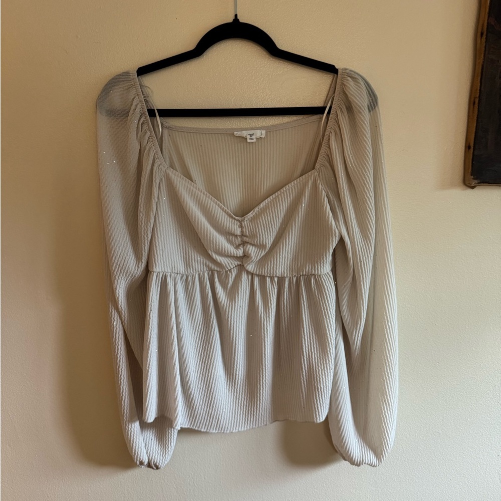 Elegant Cream Women's Top